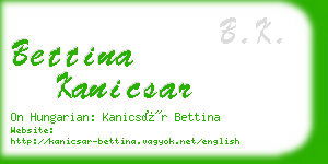 bettina kanicsar business card